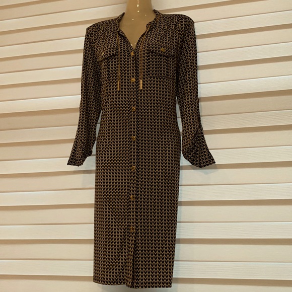 Michael Kors, herringbone, print dress size medium - Picture 2 of 13